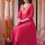 women ethnic motifs printed regular thread work kurta with trousers