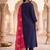 women ethnic motifs embroidered regular kurta with trousers & with dupatta