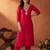 women ethnic motifs embroidered regular sequinned liva kurta with trousers