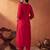 women ethnic motifs embroidered regular sequinned liva kurta with trousers