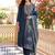 women ethnic motifs embroidered regular kurta with trousers & with dupatta