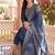 women ethnic motifs embroidered regular kurta with trousers & with dupatta