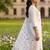 women ethnic motifs embroidered regular thread work cotton kurta with trousers & with dupatta