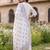 women ethnic motifs embroidered regular thread work cotton kurta with trousers & with dupatta