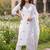 women ethnic motifs embroidered regular thread work cotton kurta with trousers & with dupatta
