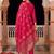 women ethnic motifs embroidered regular kurta with trousers & with dupatta