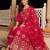 women ethnic motifs embroidered regular kurta with trousers & with dupatta