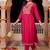 women ethnic motifs embroidered regular kurta with trousers & with dupatta