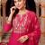 women ethnic motifs embroidered regular kurta with trousers & with dupatta