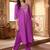 women ethnic motifs embroidered regular thread work kurta with trousers