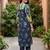 women animal printed regular cotton kurta with trousers