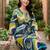women animal printed regular cotton kurta with trousers