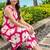 women floral printed regular cotton kurta with trousers