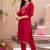 women ethnic motifs embroidered regular thread work kurta with trousers