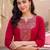 women ethnic motifs embroidered regular thread work kurta with trousers