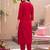 women ethnic motifs embroidered regular thread work kurta with trousers