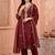 women ethnic motifs embroidered regular sequinned kurta with trousers & with dupatta