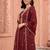 women ethnic motifs embroidered regular sequinned kurta with trousers & with dupatta