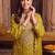 women ethnic motifs embroidered regular kurta with sharara & with dupatta