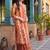women printed regular cotton kurta with trousers