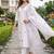 women ethnic motifs embroidered regular thread work cotton kurta with trousers & with dupatta