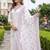 women ethnic motifs embroidered regular thread work cotton kurta with trousers & with dupatta