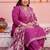women floral embroidered regular thread work kurta with patiala & with dupatta