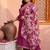 women floral embroidered regular thread work kurta with patiala & with dupatta