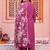 women floral embroidered regular thread work kurta with patiala & with dupatta