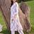 women floral printed regular cotton kurta with trousers