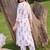 women floral printed regular cotton kurta with trousers