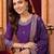 women ethnic motifs embroidered regular kurta with trousers & with dupatta