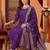 women ethnic motifs embroidered regular kurta with trousers & with dupatta