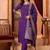 women ethnic motifs embroidered regular kurta with trousers & with dupatta