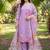 women floral embroidered regular thread work kurta with trousers & with dupatta