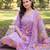 women floral embroidered regular thread work kurta with trousers & with dupatta