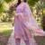 women floral embroidered regular thread work kurta with trousers & with dupatta