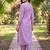 women floral embroidered regular thread work kurta with trousers & with dupatta