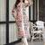 women printed regular kurta with trousers