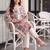 women printed regular kurta with trousers