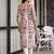 women printed regular kurta with trousers