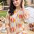 women printed regular cotton kurta with trousers