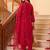 women ethnic motifs embroidered regular kurta with trousers & with dupatta