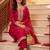women ethnic motifs embroidered regular kurta with trousers & with dupatta