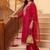 women ethnic motifs embroidered regular kurta with trousers & with dupatta