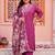 women floral embroidered regular kurta with salwar & with dupatta