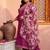 women floral embroidered regular kurta with salwar & with dupatta