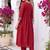 women empire thread work liva kurta with trousers
