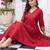 women empire thread work liva kurta with trousers