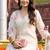 women floral embroidered regular thread work kurta with trousers & with dupatta